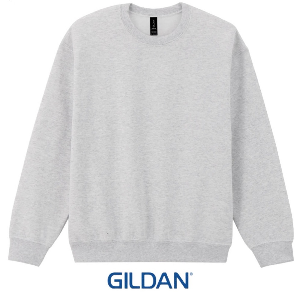 Mens‎ Gildan Unisex DryBlend Crewneck Sweatshirt Long Sleeve Gray Small